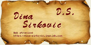 Dina Sirković vizit kartica